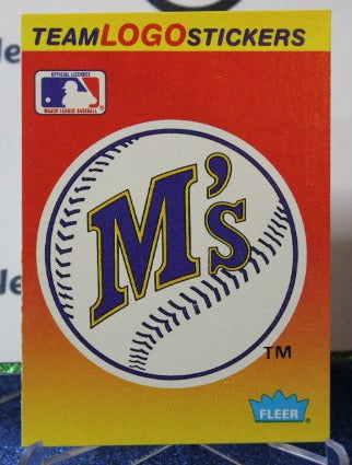 1991 TEAM LOGO STICKER SEATTLE MARINERS BASEBALL CARD