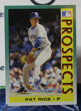 1992 FLEER PROSPECTS PAT RICE # 658 SEATTLE MARINERS BASEBALL CARD