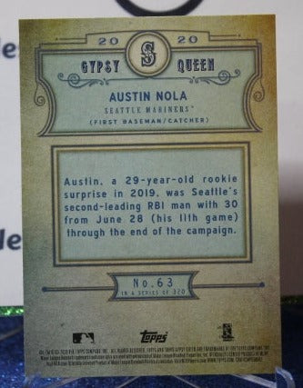 2020 TOPPS GYPSY QUEEN AUSTIN NOLA # 63 ROOKIE SEATTLE MARINERS BASEBALL CARD