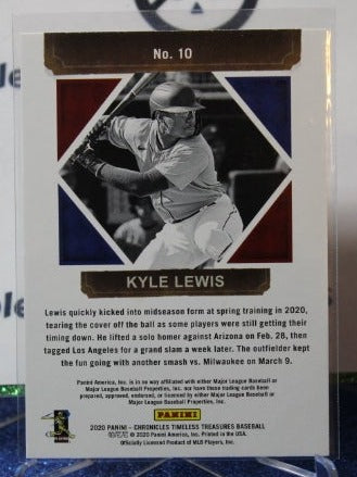 2020 PANINI CHRONICLES TIMELESS KYLE LEWIS # 10 ROOKIE SEATTLE MARINERS BASEBALL CARD