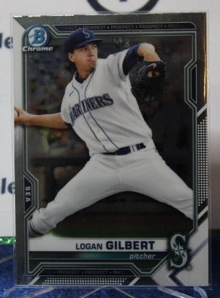 2021 BOWMAN CHROME PROSPECTS LOGAN GILBERT # BCP-152 SEATTLE MARINERS BASEBALL CARD