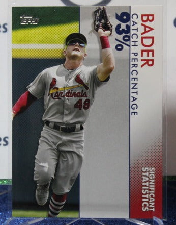 2020  TOPPS HARRISON BADER # SS-20 SIGNIFICANT STATISTICS ST. LOUIS CARDINALS CARD