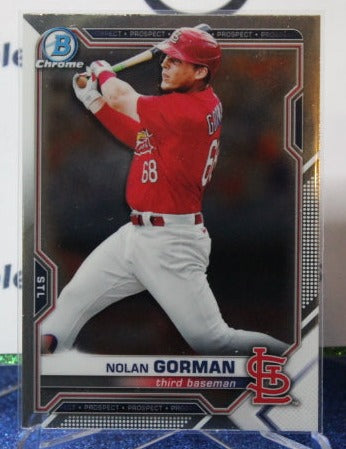 2021 BOWMAN CHROME PROSPECTS NOLAN GORMAN # BCP-235 ST. LOUIS CARDINALS CARD