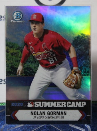 2021 BOWMAN CHROME SUMMER CAMP NOLAN GORMAN # SC-13 ST. LOUIS CARDINALS CARD