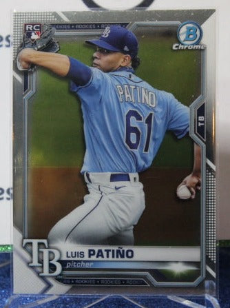 2021 BOWMAN CHROME LUIS PATINO # 62 ROOKIE TAMPA BAY RAYS CARD