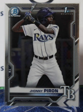 2021 BOWMAN CHROME PROSPECTS JHONNY PIRON # BCP-239  TAMPA BAY RAYS CARD