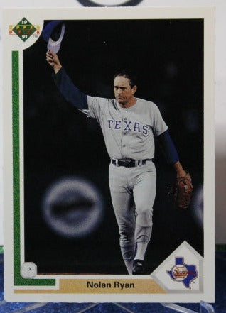 1991 UPEER DECK NOLAN RYAN # 345  TEXAS RANGERS BASEBALL CARD