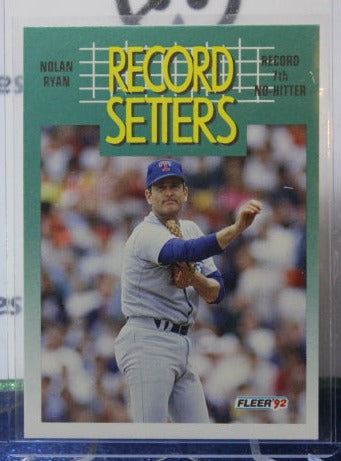 1992 FLEER NOLAN RYAN # 682 RECORD SETTERS TEXAS RANGERS BASEBALL CARD