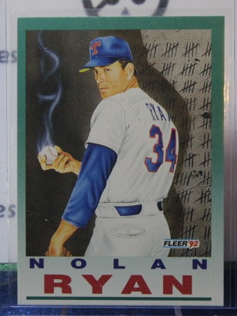 1992 FLEER  NOLAN RYAN # 710 WHO'S NEXT TEXAS RANGERS BASEBALL CARD