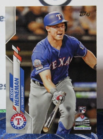 2020 TOPPS SCOTT HEINEMAN # 437 ROOKIE TEXAS RANGERS BASEBALL CARD