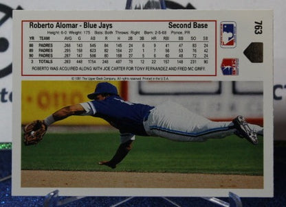 1991 UPPER DECK ROBERTO ALOMAR # 763 TORONTO BLUE JAYS BASEBALL