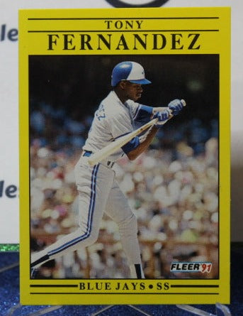 1991 FLEER TONY FERNANDEZ # 174 TORONTO BLUE JAYS BASEBALL