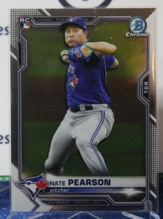 2021 BOWMAN CHROME NATE PEARSON  # 17 ROOKIE TORONTO BLUE JAYS BASEBALL