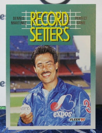 1992 FLEER RECORD SETTERS DENNIS MARTINEZ # 683 MONTREAL EXPOS BASEBALL