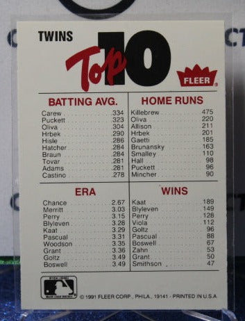 1991 FLEER TEAM LOGO STICKER CHECKLIST  BASEBALL