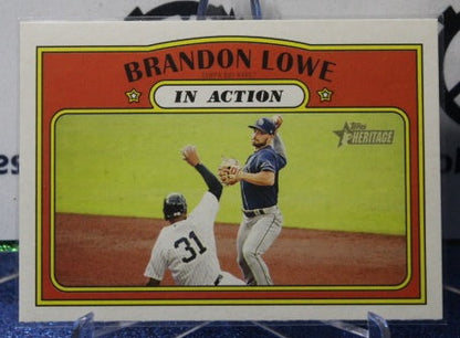2021 TOPPS HERITAGE BRANDON LOWE # 242 TAMPA BAY RAYS BASEBALL