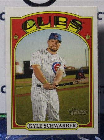 2021 TOPPS HERITAGE KYLE SCHWARBER # 139 CHICAGO CUBS BASEBALL