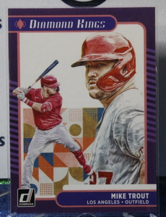 2021 PANINI DONRUSS MIKE TROUT # 14 DIAMOND KINGS LOS ANGELES ANGELS BASEBALL