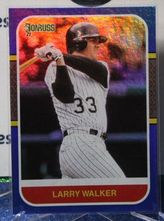 2021 PANINI DONRUSS LARRY WALKER # 227 BLUE FOIL COLORADO ROCKIES BASEBALL