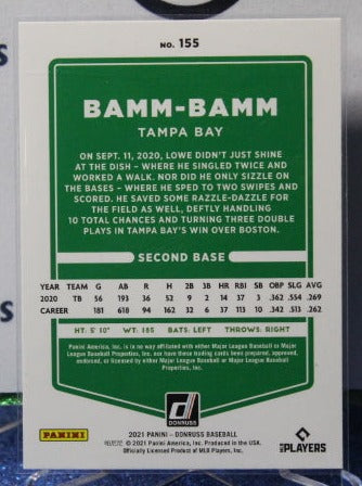 2021 PANINI DONRUSS BAMM-BAMM # 155 BLUE FOIL TAMPA BAY RAYS BASEBALL