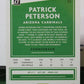 2020 PANINI DONRUSS PATRICK PETERSON # 22 NFL CARDINALS GRIDIRON CARD