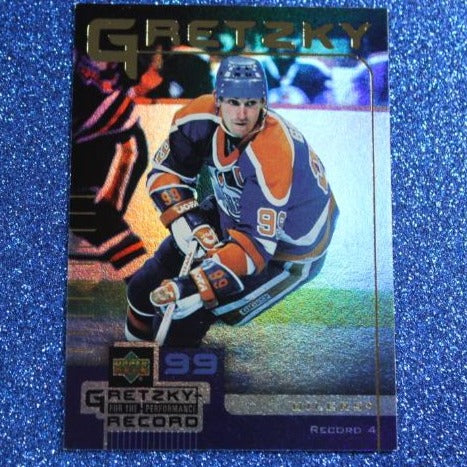 1999 WAYNE GRETZKY # 4  McDONALD'S PERFORMANCE RECORD FOIL UPPER DECK OILERS NHL