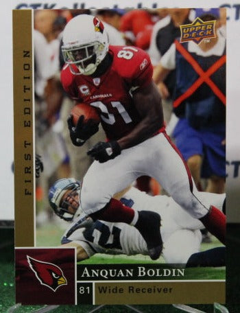 2009 UPPER DECK ANQUAN BOLDIN # 4 GOLD NFL CARDINALS GRIDIRON CARD