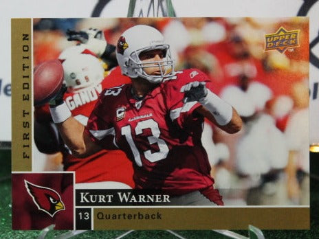 2009 UPPER DECK KURT WARNER # 1 GOLD NFL CARDINALS GRIDIRON CARD