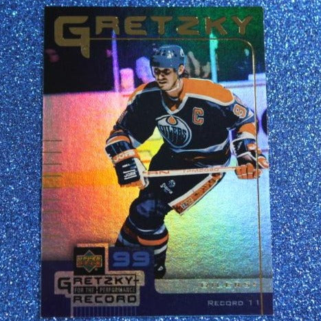 1999 WAYNE GRETZKY # 11  McDONALD'S PERFORMANCE RECORD FOIL UPPER DECK OILERS NHL