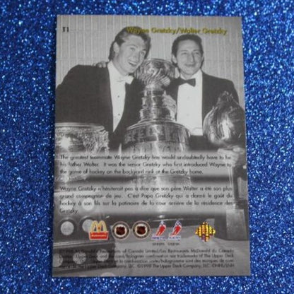 1998 WAYNE GRETZKY # T1  McDONALD'S TEAMMATES  FOIL UPPER DECK OILERS / KINGS /  RANGERS NHL
