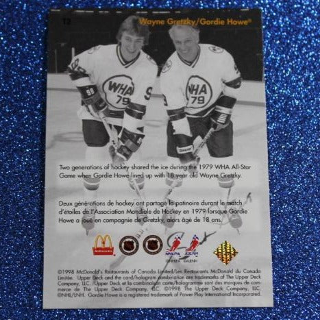 1998 WAYNE GRETZKY # T2  McDONALD'S TEAMMATES  FOIL UPPER DECK OILERS / KINGS /  RANGERS NHL