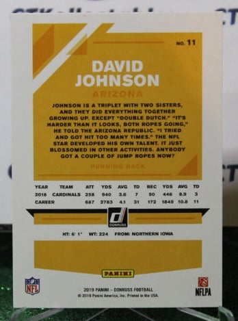 2019 PANINI DONRUSS DAVID JOHNSON # 11 NFL CARDINALS GRIDIRON CARD