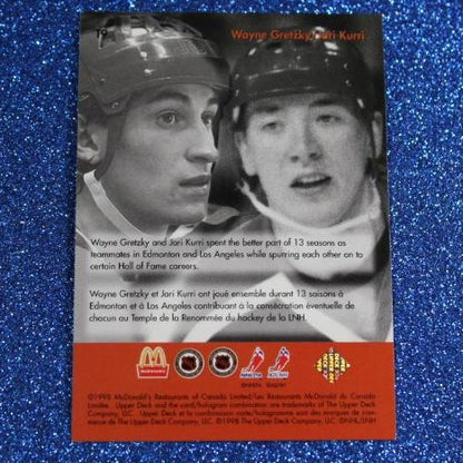 1998 WAYNE GRETZKY # T9  McDONALD'S TEAMMATES  FOIL UPPER DECK OILERS / KINGS /  RANGERS NHL