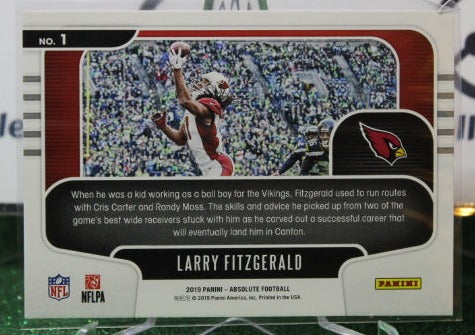 2019 PANINI ABSOLUTE LARRY FITZGERALD # 1 RED ZONE FOIL NFL CARDINALS GRIDIRON CARD