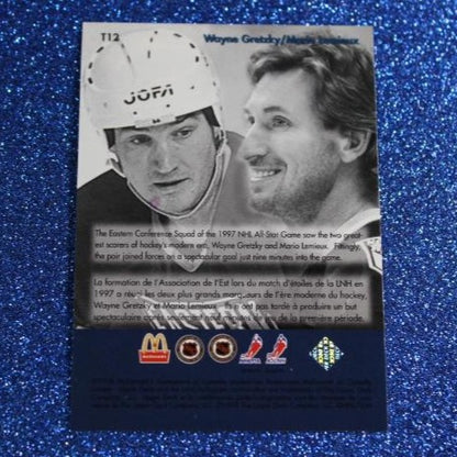 1998 WAYNE GRETZKY # T12  McDONALD'S TEAMMATES  FOIL UPPER DECK OILERS / KINGS /  RANGERS NHL