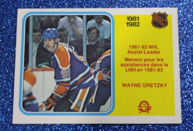 1981 - 1982 0-PEE CHEE WAYNE GRETZKY # 240 ASSIST LEADER   EDMONTON OILERS NHL