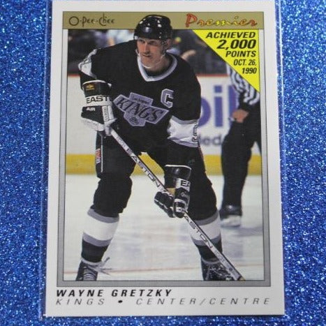 WAYNE GRETZKY # 38 O PEE CHEE PREMIER 1990-1991 L A KINGS NHL