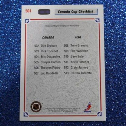 WAYNE GRETZKY # 501 UPPER DECK 1991-92  L A KINGS  NHL PAUL COFFEE