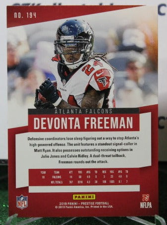 2019 PANINI PRESTIGE DEVONTA FREEMAN # 194 NFL FALCONS GRIDIRON CARD