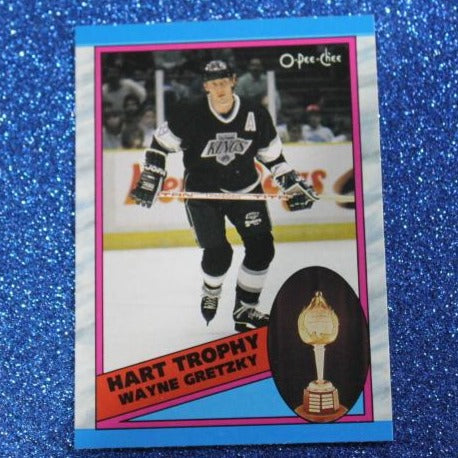 WAYNE GRETZKY # 320 HART TROPHY  O PEE-CHEE 1989 L A KINGS  NHL