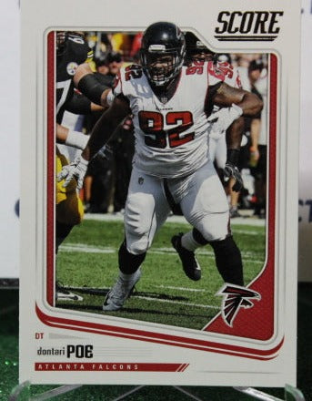 2018 PANINI SCORE  DONTARI POE # 20 NFL FALCONS GRIDIRON CARD