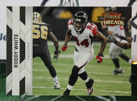 2010 PANINI THREADS  RODDY WHITE # 7 NFL FALCONS GRIDIRON CARD