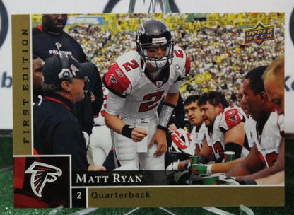 2009 UPPER DECK MATT RYAN # 6 GOLD NFL FALCONS GRIDIRON CARD