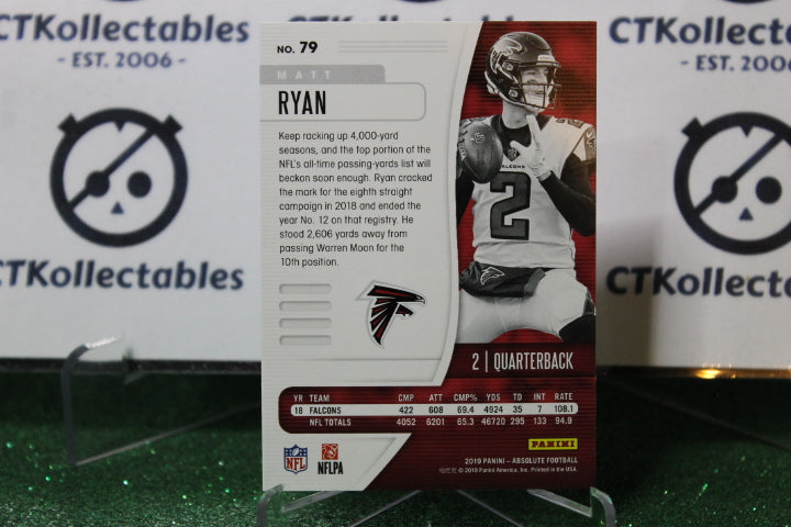 2019 PANINI ABSOLUTE MATT RYAN # 79  NFL FALCONS GRIDIRON CARD