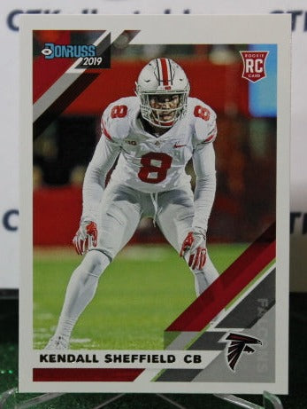 2019 PANINI DUNRUSS KENDALL SHEFFIELD # 284 ROOKIE NFL FALCONS GRIDIRON CARD