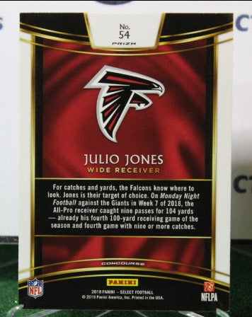 2018 PANINI SELECT JULIO JONES # 54  NFL FALCONS GRIDIRON CARD