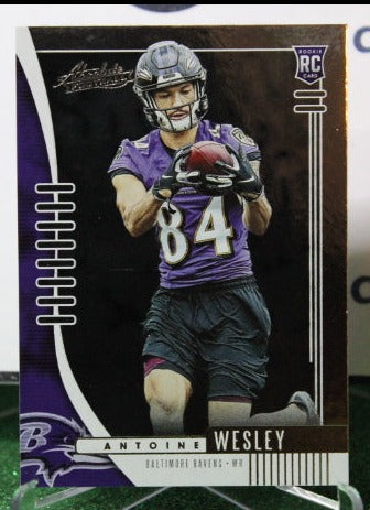 2019 PANINI ABSOLUTE ANTOINE WESLEY # 143 ROOKIE FOIL NFL RAVENS GRIDIRON CARD