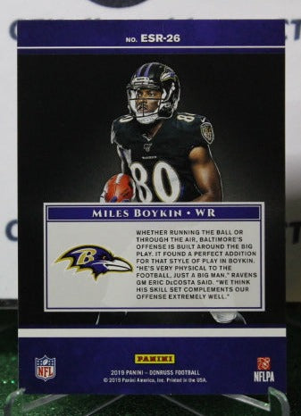 2019 PANINI DONRUSS  MILES BOYKIN # ESR-26 ROOKIE NFL RAVENS GRIDIRON CARD