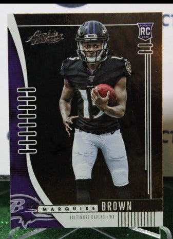 2019 PANINI ABSOLUTE MARQUISE BROWN # 127 ROOKIE  NFL RAVENS GRIDIRON CARD