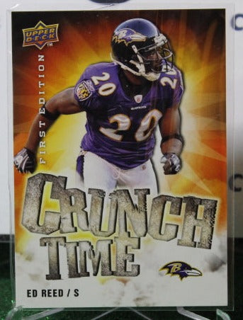 2009 UPPER DECK ED REED # CT-5 CRUNCH TIME NFL  RAVENS GRIDIRON CARD